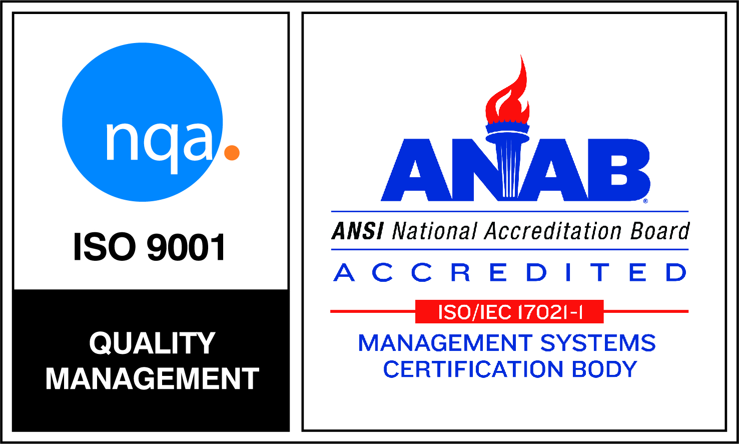 nqa ISO9001 Registered